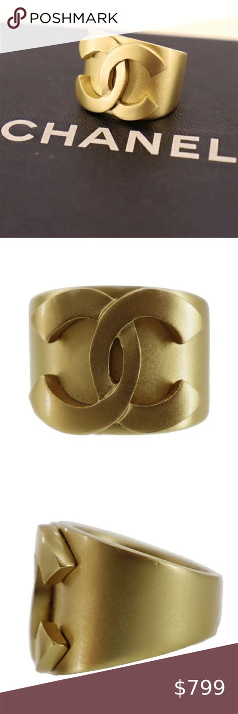 ring chanel gold|authentic Chanel rings.